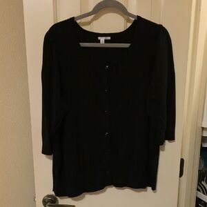 Black Button-Up Cardigan
